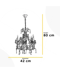 LAMPADARIO ONLI "BOTTE" 5 LUCI BRONZO, E14