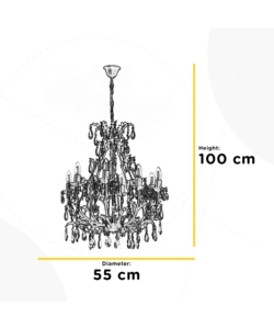 LAMPADARIO ONLI "BOTTE" 8 LUCI BRONZO, E14