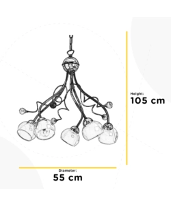 LAMPADARIO ONLI "WENDY" 5 LUCI, E14