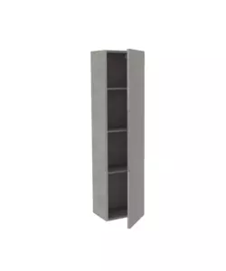 COLONNA PENSILE SOSPESA DECOR BAGNO "CANALETTO" CON 1 ANTA COLORE GRIGIO CALDO, 35X28X138 CM