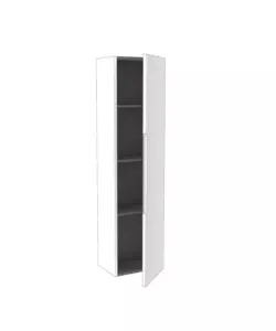 COLONNA PENSILE SOSPESA DECOR BAGNO "CANALETTO" CON 1 ANTA COLORE BIANCO NEVE, 35X28X138 CM