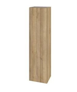 COLONNA PENSILE SOSPESA DECOR BAGNO CON 1 ANTA COLORE ROVERE FARNIA, 35X28X138 CM