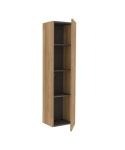COLONNA PENSILE SOSPESA DECOR BAGNO CON 1 ANTA COLORE ROVERE FARNIA, 35X28X138 CM