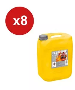 COMBUSTIBILE LIQUIDO PETROPUR PLATINUM 8 TANICHE DA 18LT - TOTALE DI 144 LITRI