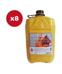 COMBUSTIBILE LIQUIDO PETROPUR PLATINUM 8 TANICHE DA 18LT - TOTALE DI 144 LITRI