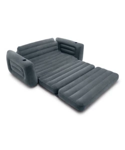 DIVANO LETTO GONFIABILE 2 POSTI INTEX COLORE GRIGIO 203X231X66 CM - COD. 66552NP