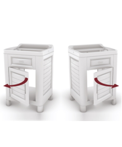 MOBILETTO LAVATOIO BAMA "ARTÙ" IN POLIPROPILENE BIANCO 60X51X89 CM