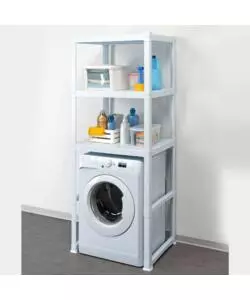 MOBILE LAVANDERIA BAMA "ORGANIZER" IN POLIPROPILENE BIANCO 75X60X184 CM