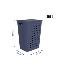 CESTA PORTABIANCHERIA "JONA" COLORE BLU DA 55 LITRI