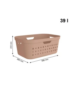 CESTA PORTABIANCHERIA "JONA" COLORE ROSA DA 39 LITRI
