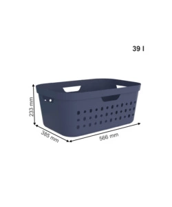 CESTA PORTABIANCHERIA "JONA" COLORE BLU DA 39 LITRI