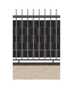 12 PEZZI STRISCIA OCCULTAZIONE VERDEMAX "PRIVACY" COLORE ANTRACITE, 19X205 CM