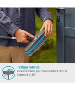 SET MANICO PER PULIZIA GARDENA "CLEANSYSTEM SOFT" PER SUPERFICI DELICATE
