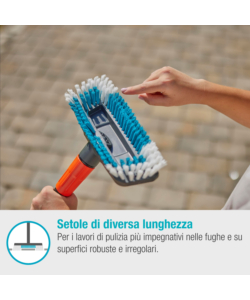 SET MANICO PER PULIZIA GARDENA "CLEANSYSTEM HARD" PER SUPERFICI RESISTENTI