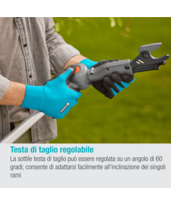 SVETTATIO TELESCOPICO A BATTERIA GARDENA "HIGHCUT 360" TAGLIO 28 MM 18V 2AH