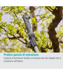 SVETTATIO TELESCOPICO A BATTERIA GARDENA "HIGHCUT 360" TAGLIO 28 MM 18V 2AH