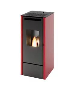 STUFA A PELLET PUNTO FUOCO "CINZIA" ROSSO 10 KW
