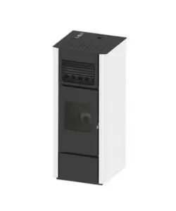 STUFA A PELLET CANALIZZATA PUNTO FUOCO "AGATA" BIANCO 14 KW