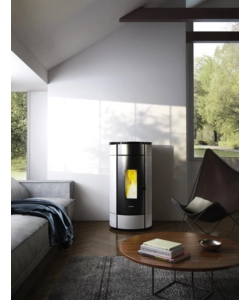 STUFA A PELLET ERMETICA FREEPOINT "GLOBE" BIANCO 11 KW
