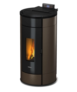 STUFA A PELLET ERMETICA FREEPOINT "GLOBE" MOKA 11 KW