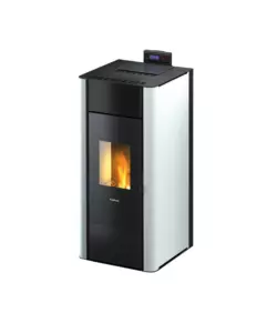 TERMOSTUFA A PELLET ERMETICA FREEPOINT "TESIS" BIANCO 22,4 KW