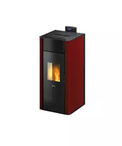 TERMOSTUFA A PELLET ERMETICA FREEPOINT "TESIS" BORDEAUX 22,4 KW
