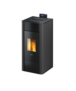 TERMOSTUFA A PELLET ERMETICA FREEPOINT "TESIS" ANTRACITE 22,4 KW