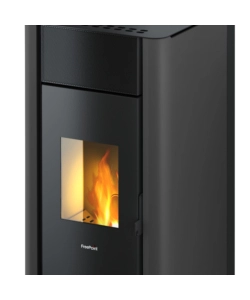 TERMOSTUFA A PELLET ERMETICA FREEPOINT "TESIS" ANTRACITE 22,4 KW