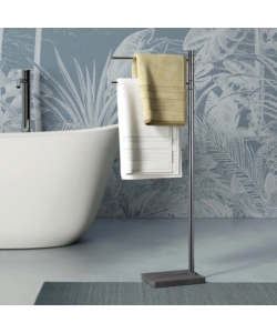 PIANTANA PORTASALVIETTE GEDY "TRILLY" IN ACCIAIO INOX GRIGIO