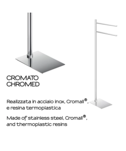 PIANTANA PORTASALVIETTE GEDY "TRILLY" IN ACCIAIO INOX CROMATO