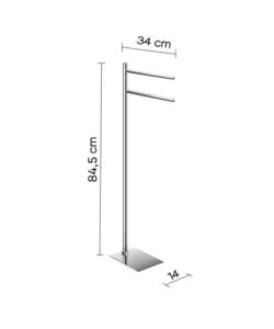 PIANTANA PORTASALVIETTE GEDY "TRILLY" IN ACCIAIO INOX CROMATO