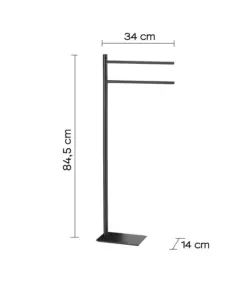 PIANTANA PORTASALVIETTE GEDY "TRILLY" IN ACCIAIO INOX NERO