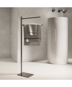 PIANTANA PORTASALVIETTE GEDY "TRILLY" IN ACCIAIO INOX GUN METAL