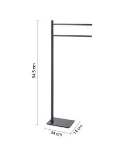 PIANTANA PORTASALVIETTE GEDY "TRILLY" IN ACCIAIO INOX GUN METAL