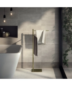 PIANTANA PORTASALVIETTE GEDY "TRILLY" IN ACCIAIO INOX ORO SPAZZOLATO