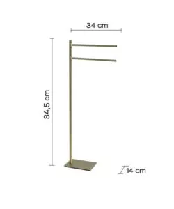 PIANTANA PORTASALVIETTE GEDY "TRILLY" IN ACCIAIO INOX ORO SPAZZOLATO