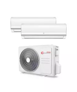 CLIMATIZZATORE CALDO FREDDO CANADIAN CLIMA POMPA DI CALORE DUALSPLIT  E UNITÀ ESTERNA 9000 + 12000 BTU