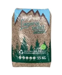 BANCALE 70 SACCHI PELLET IN LEGNO DI ABETE CERTIFICATO EN PLUS A1 PRODOTTO IN TRENTINO, SACCHI DA 15 KG.