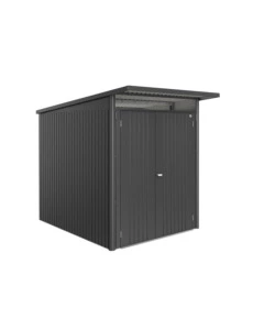 CASETTA DA GIARDINO BIOHORT "AVANTGARDE ECO MIS.A2" IN ACCIAIO ZINCATO GRIGIO SCURO METALLIZZATO CON PORTA BATTENTE DOPPIA 180X260X218 CM - COD. 17629