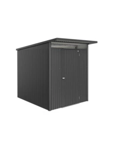 CASETTA DA GIARDINO BIOHORT "AVANTGARDE ECO MIS.A2" IN ACCIAIO ZINCATO GRIGIO SCURO METALLIZZATO CON PORTA BATTENTE SEMPLICE 180X260X218 CM - COD. 17620