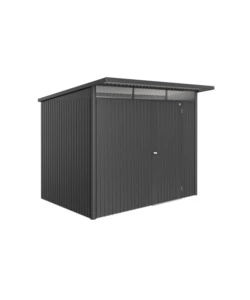 CASETTA DA GIARDINO BIOHORT "AVANTGARDE ECO MIS.A5" IN ACCIAIO ZINCATO GRIGIO SCURO METALLIZZATO CON PORTA BATTENTE SEMPLICE 260X220X218 CM - COD. 17650