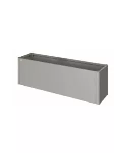 FIORIERA DA ESTERNO BIOHORT "BELVEDERE MIDI 200" IN ACCIAIO ZINCATO GRIGIO QUARZO METALLIZZATO 201X53X61 CM