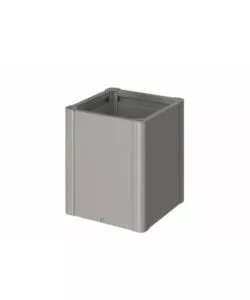 FIORIERA DA ESTERNO BIOHORT "BELVEDERE MIDI 50" IN ACCIAIO ZINCATO GRIGIO QUARZO METALLIZZATO 53X53X61 CM