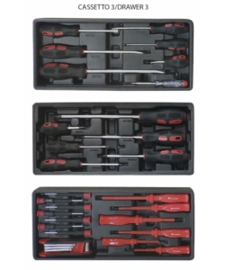 CARRELLO PORTA ATTREZZI AMA 4 CASSETTI 253 PEZZI ASSORTITI BLU