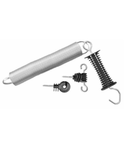 KIT PER PORTE RECINTO AMA MANIGLIA, ISOLATORE, MOLLA