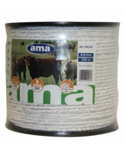 FILO PER RECINTO ELETTRICO AMA BIANCO Ø 6MM X 200MT