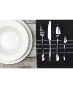 SERVIZIO POSATE VILLA D'ESTE "ROUN" IN ACCIAIO INOX SILVER LUCIDO, 24 PEZZI