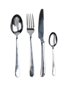 SERVIZIO POSATE VILLA D'ESTE "ROUN" IN ACCIAIO INOX SILVER LUCIDO, 24 PEZZI
