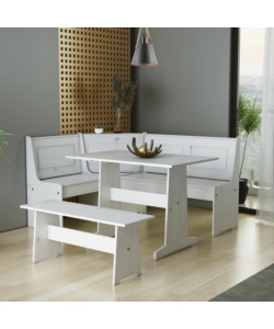 SET GIROPANCA AD ANGOLO BELLAHOME IN PINO MASSELLO CON CONTENITORE 163X122X87,5 CM