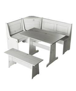SET GIROPANCA AD ANGOLO BELLAHOME IN PINO MASSELLO CON CONTENITORE 163X122X87,5 CM